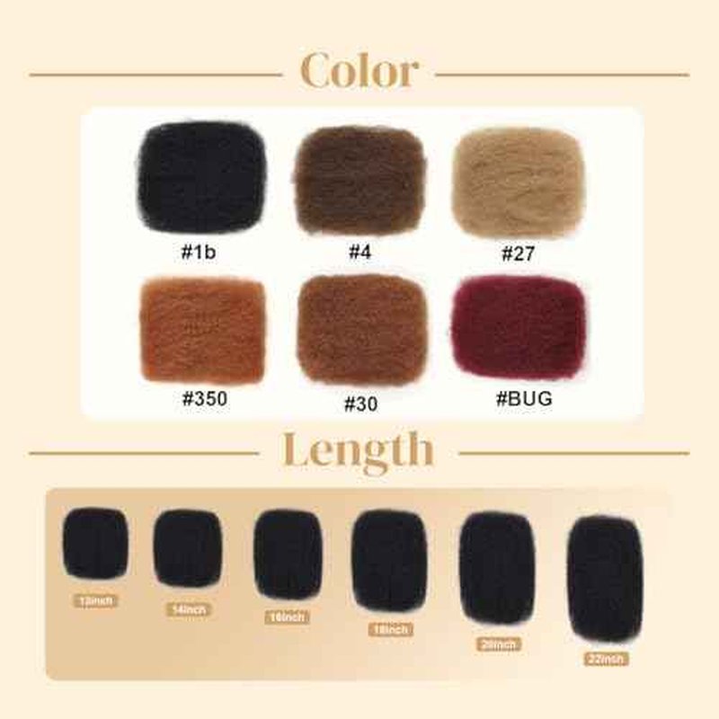 Afro Kinkys Bulk Human Hair, 20 inch 50 Gram 4c Curly Hair for Permanent Sister Locs/Mini Twists/Braids Can Dye and Bleach (Natural Black, 20 Inch)