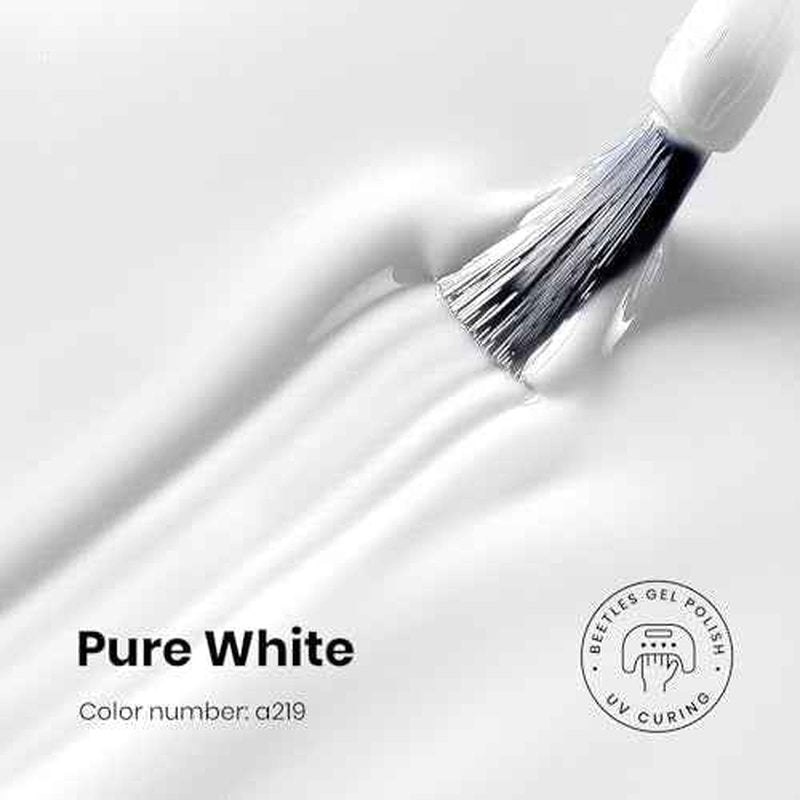 beetles 10ML White Gel Polish - 1pc Pure White Gel Polish French Nail Art Manicure Salon DIY Design at Home Soak Off UV Gel Nails