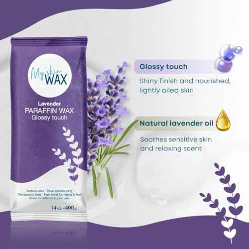 Paraffin Wax Refills Maxi Pack for Hands and Feet Bath ? 6 Large 14oz Blocks (5.25 lb), Lavender Scent, Moisturizing Slightly Oily Wax for Arthritis Relief, Pedicure, Home and Spa Therapy