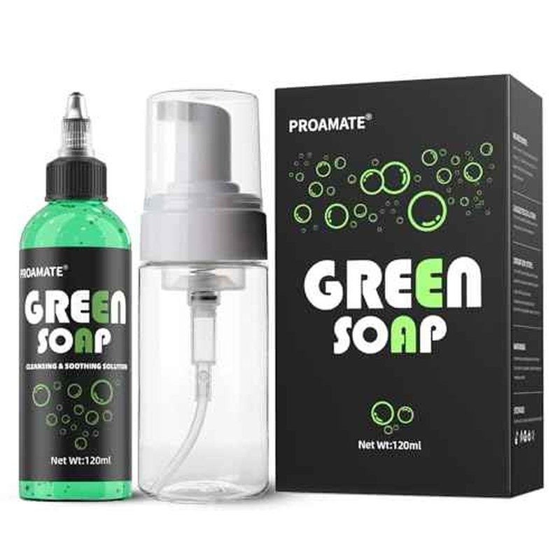 Green Tattoo Soap 4OZ with Foaming Bottle 120ml, Tattoo Soap Tattoo Supplies for Tattoos Piercings, Clean Skin Equipment