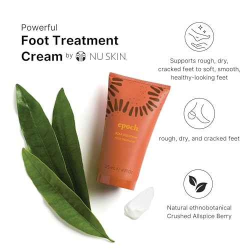 Nu Skin Epoch Sole Solution Foot Treatment | Intensive Moisturizing Cream for Dry Feet, Rough Skin & Heels | Softens Calluses With Natural Papain, Urea, Baobab & Allantoin | 4 oz | 1 Pack