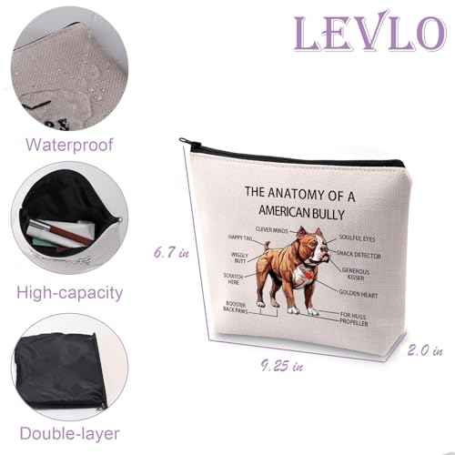 Funny American Bully Lovers Gifts The Anatomy of A American Bully Clever Minds Cosmetic Bags American Bully Veterinary Mom Travel Toiletry Bags (American Bully)