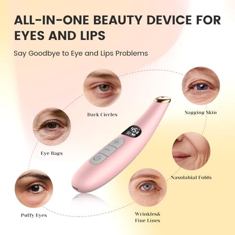 Eye Lift Wand, 3 Modes Eye Massager Wand, Eye Massager for Dry Eyes, Dark Circles and Puffiness, Eye Lifting Device for Fine Lines, Blue