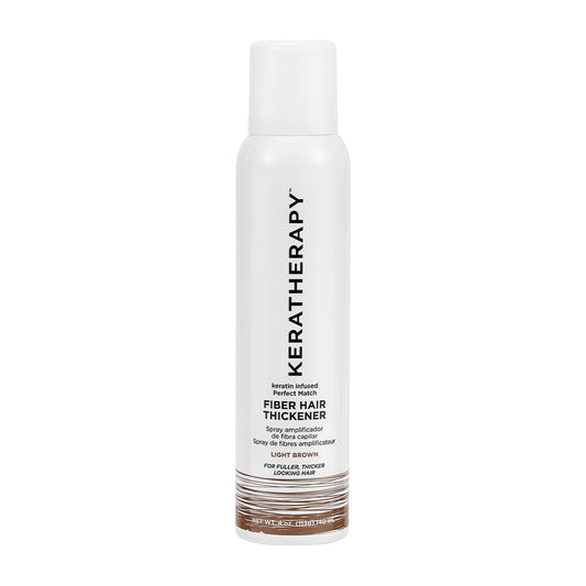 Keratherapy Keratin Infused Perfect Match Fiber Hair Thickener Spray, Light Brown, 4 fl. oz., 140 ml - Volumizing, Thickening, & Concealing Hairspray for Scalp Coverage, Roots & Thinning Areas