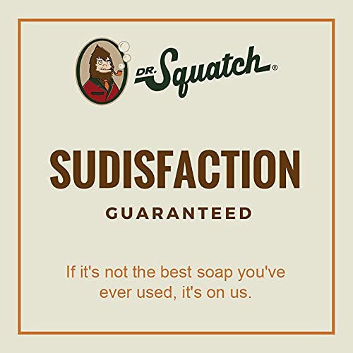 Dr. Squatch Pine Tar Soap - Natural Exfoliating Bar Soap for Men | 4-Pack Bundle with Woodsy Scent