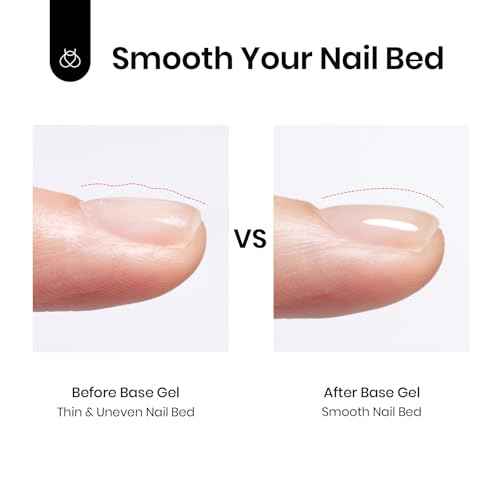Beetles Peel Off Base Coat and Top Coat Gel Nail Polish Set, 2Pcs 15ml Peelable Base Gel and Top Coat Easy Removal, UV LED Lamp Peel off Nail Polish without Damage for Beginners Weak Thin Nails