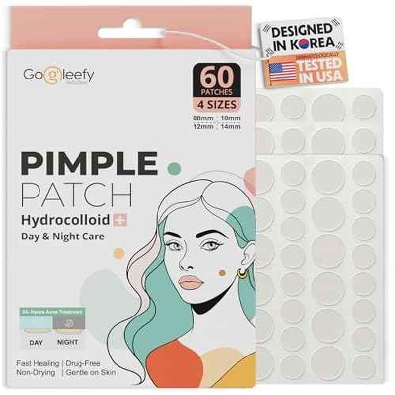 Pimple Patches for Face ? Day & Night Acne Patches for Fast Healing, Skin Clarity ? Invisible Hydrocolloid Patches, Waterproof Spot Treatment ? All Skin Types Zit Patches of 60/120/180