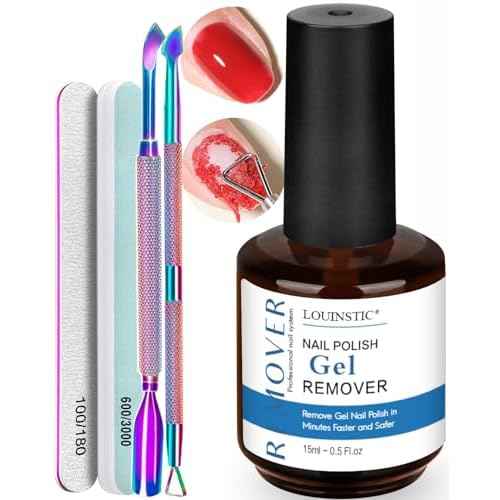 Gel Nail Polish Remover,Gel Remover for Nails No Need to Soak or Wrap, Quickly Remove Nail Polish in 2-5 Minutes, Professional Nail Remover Kit