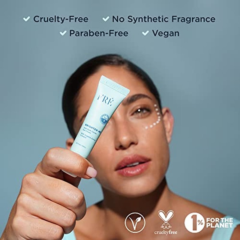 Rejuvenating Eye Cream, Brighten Me by FRE Skincare - Anti-Aging Smoothing Under Eye Cream for Dark Circles, Wrinkles & Puffiness - Vegan & Paraben-Free, All Skin Types