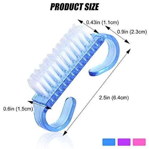 RETON 24 Pcs Handle Grip Nail Brush, Nail Brushes Fingernail Scrub Cleaning Brushes for Toes and Nails Cleaner, Pedicure Manicure Brush for Women Men Girls (Multicolor)