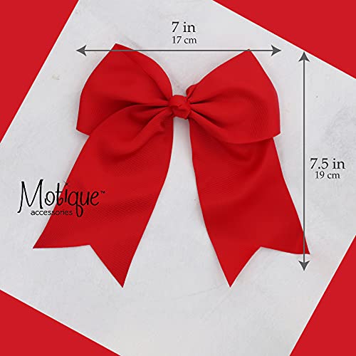 Red Jumbo Bow Clip with Tails
