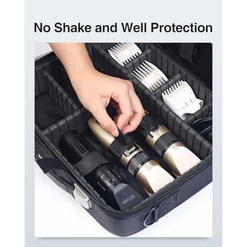 Luxtude Large Barber Case, Barber Bags for Clippers and Supplies, Travel Hair Clipper and Trimmer Case, Barbers Accessories for Wahl 5Star/Hatteker/Oneisal/Andis Grooming Kits, Christmas Gifts