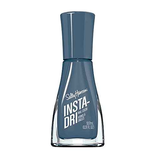Sally Hansen Insta-Dri Nail Polish | Quick Dry, Long Lasting, Streak-Free Shine | Opaque, Shiny | 507 Time to Indi-go | Deep Indigo Blue Nail Color.