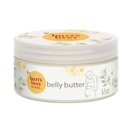 Burt's Bees Christmas Gifts, Mama Belly Butter, Stretch Mark Cream for Pregnancy Massages Body & Reduces Scar Appearance, Prenatal & Postnatal Skin Care, Shea Butter & Vitamin E Rich Formula, 6.5 Oz