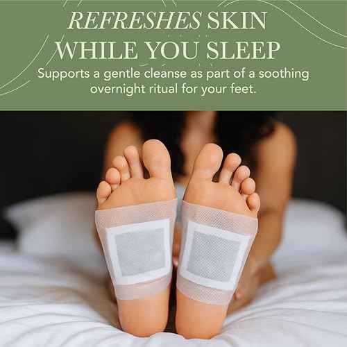 Ballotte Deep Cleansing Foot Pads, Soothe Your Soles While You Sleep, Infused with Bamboo Vinegar, Mint & Vitamin C, Premium Foot Patches for Men & Women (10 Foot Pads)