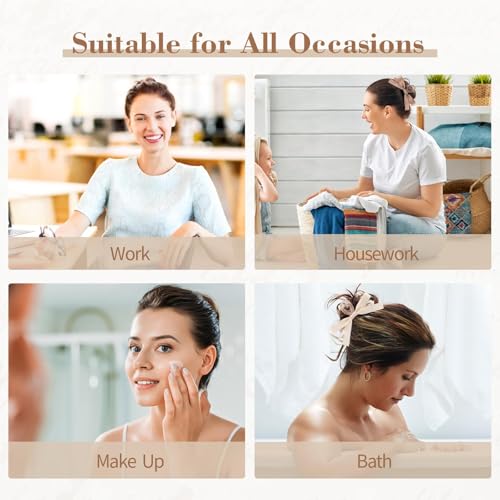 Auseibeely 6 PCS Silky Satin Bow Hair Clips, Non-Slip Clips for Thin and Thick Hair, Bows for Women, Girls, Weddings, and Bridesmaids