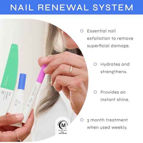 Dr. Dana Nail Repair Kit for Damaged Nails ? Strengthening & Exfoliating Treatment with Glycolic Acid, Nail Primer, Hydrator & Priming Wand for Shiny, Healthy Nails, Halal Certified Nail Care Kit