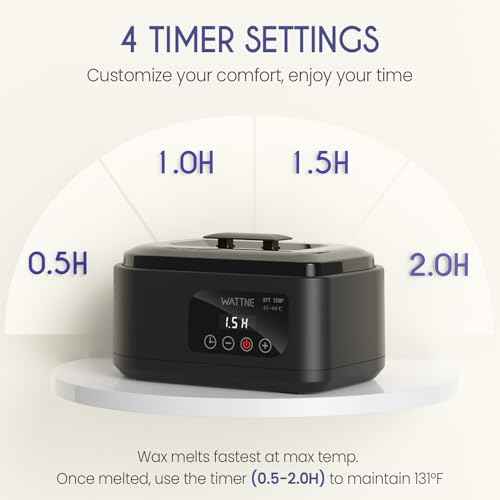 Wattne Paraffin Wax Machine for Hands & Feet ? Paraffin Wax Warmer Moisturizing Kit with Auto-Timer & Precision Temperature Control, Paraffin Wax Bath for Arthritis, Dry Skin Care, Home Spa-Black