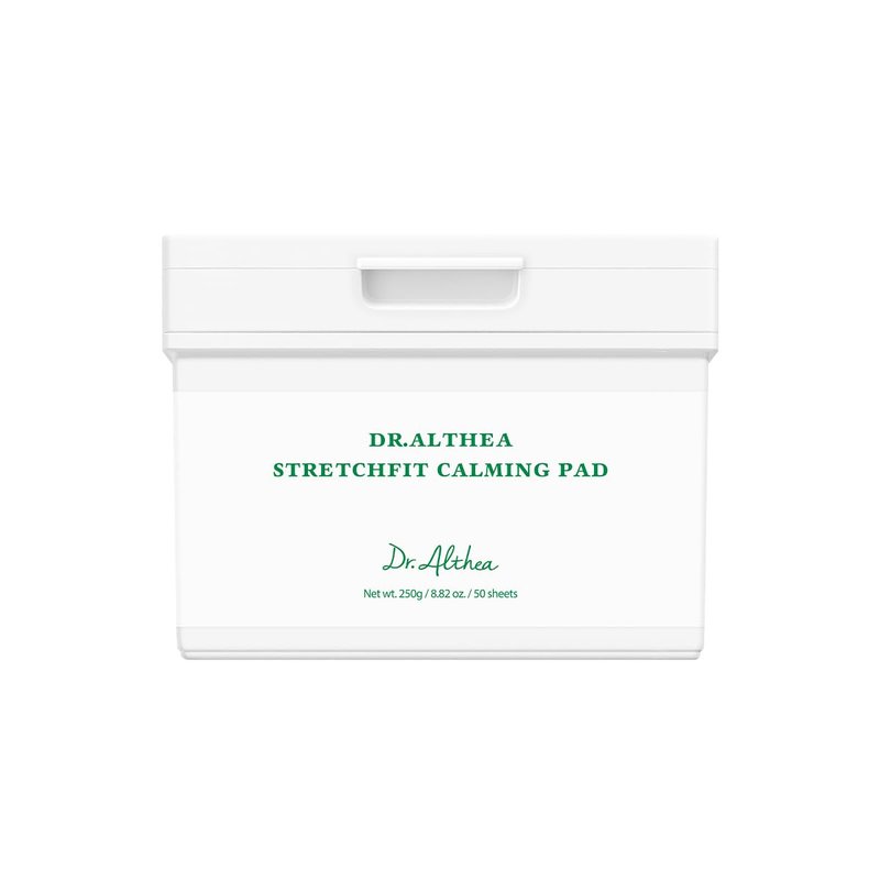 Dr.Althea StretchFit Calming Pad | Soothing Relief Face Mask with Centella Asiatica Extract | Hydration Sheet Mask with Panthenol | Korean Vegan Skincare (Pack of 50)