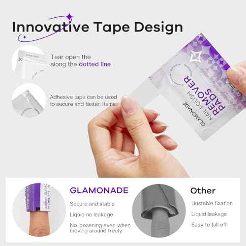 Nail Polish Remover Pads: 50 Pack Bulk Set Acetone Nail Polish Remover Wipes Individually Wrapped - Rapidly Remove Gel Polish & Fingernail Polish Travel Kit for Home & Salon