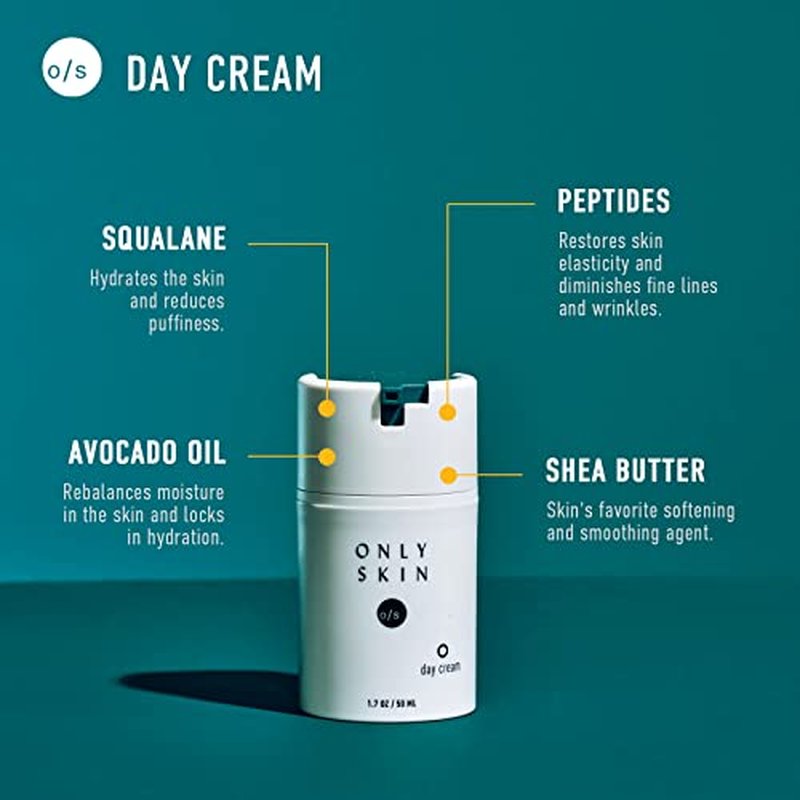 Daily Daytime Facial Moisturizer (1.7 Ounce) - Daily Moisturizing Cream, Lightweight Moisturizer to Hydrate Skin, Includes Premium Ingredients; Squalane to Hydrate