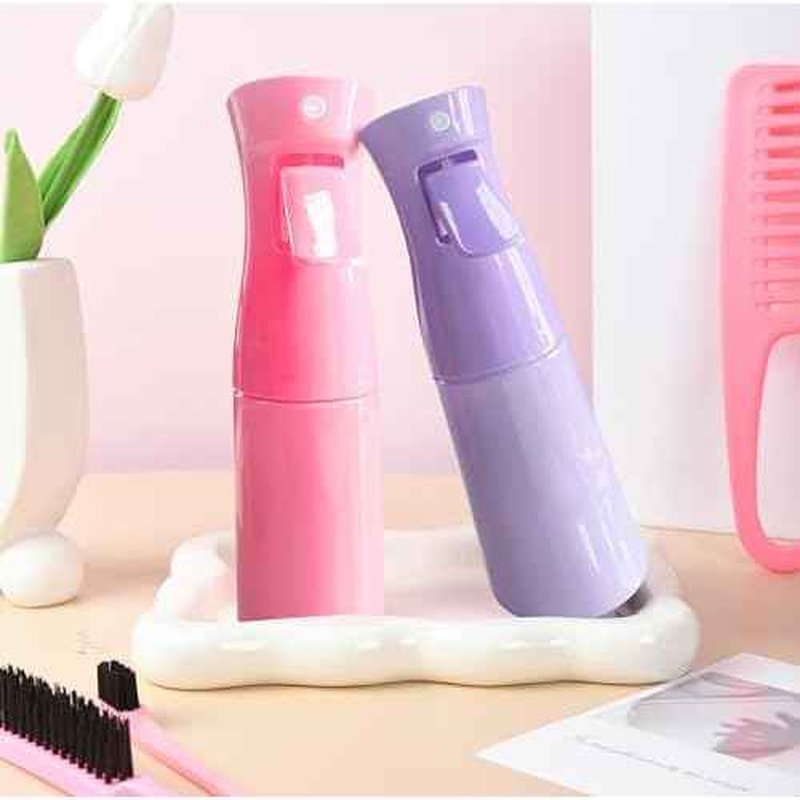 12 Pcs Hair Brush Set with Hair Spray Bottle for Toddlers, Women, Detangling Brush for Wet Dry Curly Hair, Edge Bristles Wide Tooth Rat Tail Combs for Baby Girls (pink)