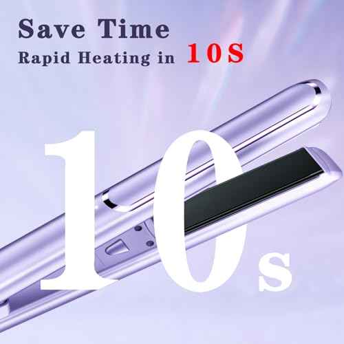 Christmas Gift for Girlfriend/Mom, Hair Straightener for Women Flat Iron Hair Straightener and Curler 2 in 1 - Birthday Gift for Women & Mom, Hair (Purple)