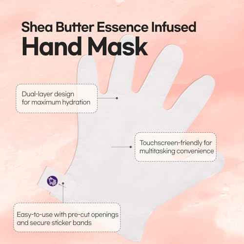 Epielle Moisturizing Hand & Foot Masks for Dry, Rough Skin, Self Care Gifts for Women, Spa Kit, Stocking Stuffers, Thanksgiving Essentials, 6 Moisturizing Gloves & 6 Moisturizing Socks