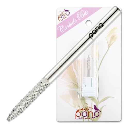Pana 3/32" Under Nail Cleaner Safety Nail Carbide Bit - For Electric Dremel Drill Machine (Fine, Silver)