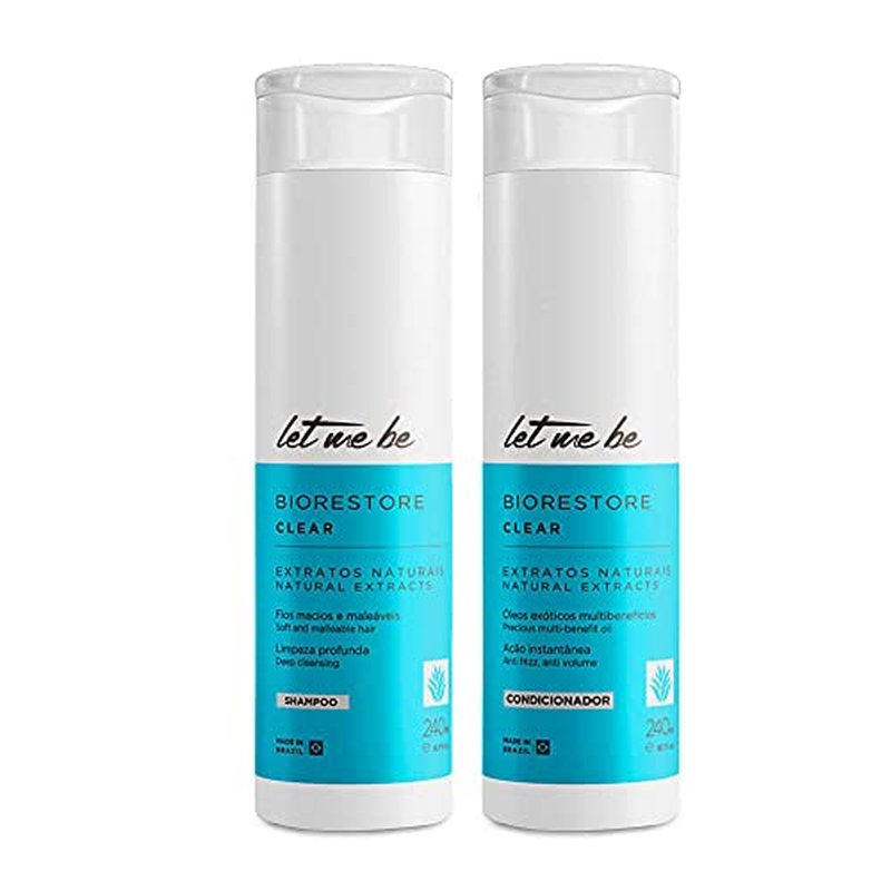 Let Me Be Biorestore Clear Duo ? Shampoo & Conditioner Set (2x240ml / 8.1 fl.oz) ? Anti-Frizz & Anti-Volume Daily Hair Care ? Nourishing Formula for Soft, Smooth, and Manageable Hair