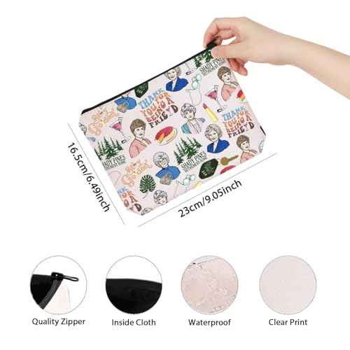 Sitcom Gift Golden TV Theme Makeup Bag Funny TV Bag For Friend Family BFF (Stay Golden)