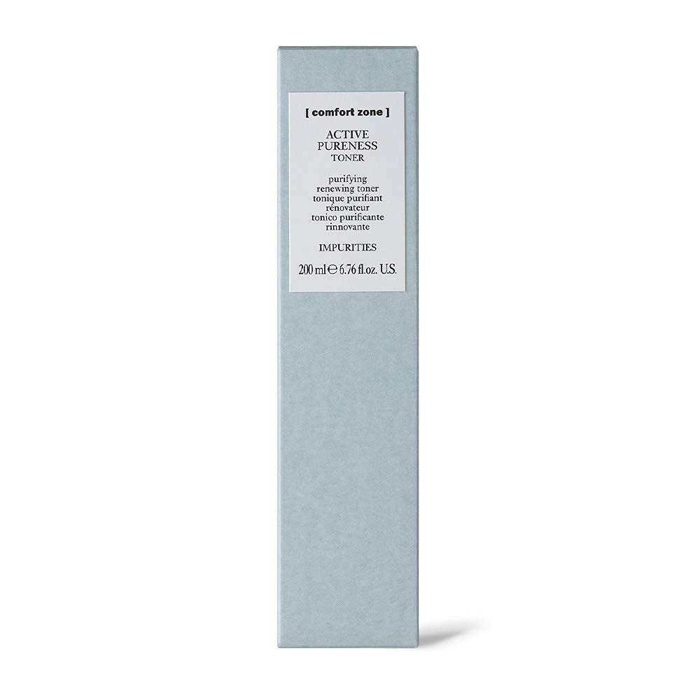 [ comfort zone ] Active Pureness Toner, Purifying Exfoliating Tonic, Minimizes Pores, Alcohol-Free Astringent, Renewing Prep for Oily Acne Prone Skin, Men & Women, Made in Italy, 6.76 Fl Oz