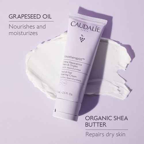 Caudalie Vinotherapist Hand and Nail Cream with Shea Butter and Grapeseed Oil, Vegan and Dermatologically Tested