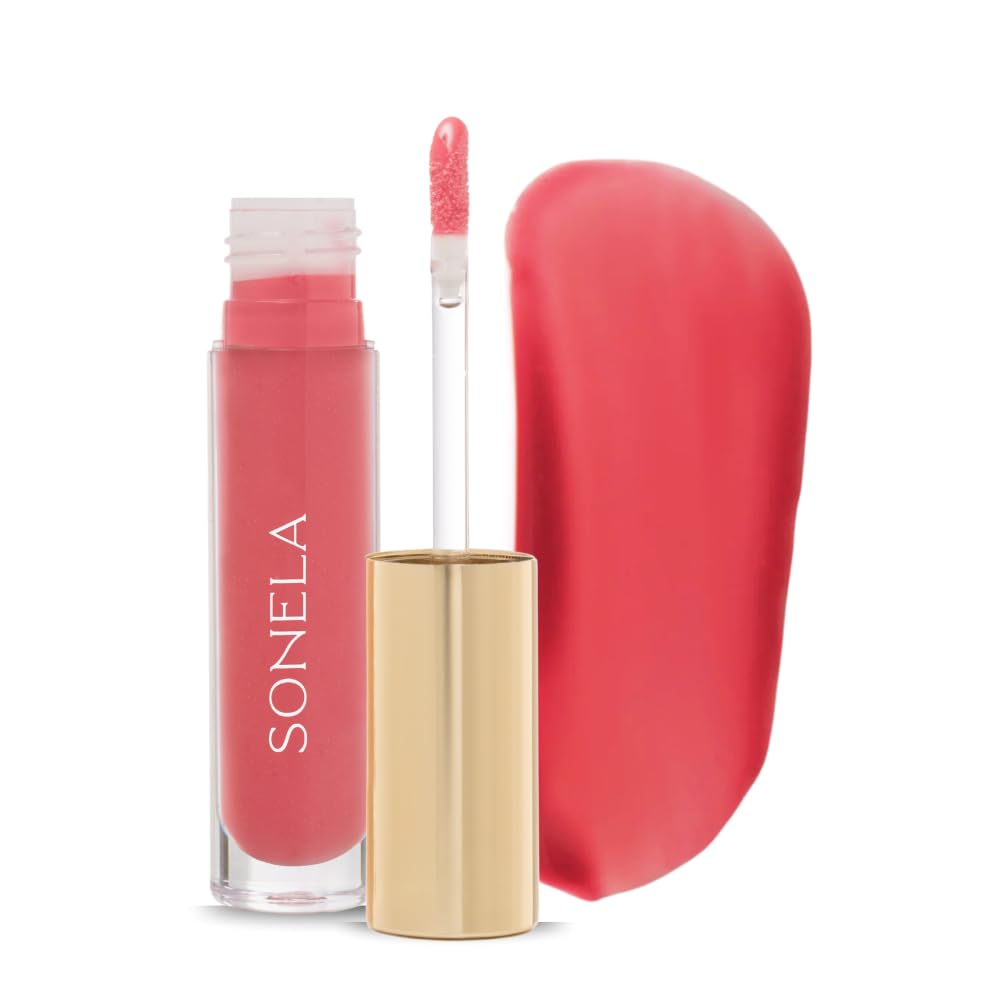 SONELA Your Best Self Peptide Lip Gloss — Non-Sticky, Hyaluronic Acid + Peptides, High Shine, Buildable, Vegan, Clean