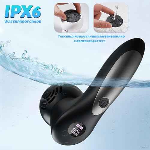 Electric Feet Foot Callus Remover Equipped with A Vacuum System Foot Scrubber 17 in 1 Professional Foot Care Tool Ipx6 Waterproof Rating for Removing Hard Cracks Dryness and Dead Skin (Black)