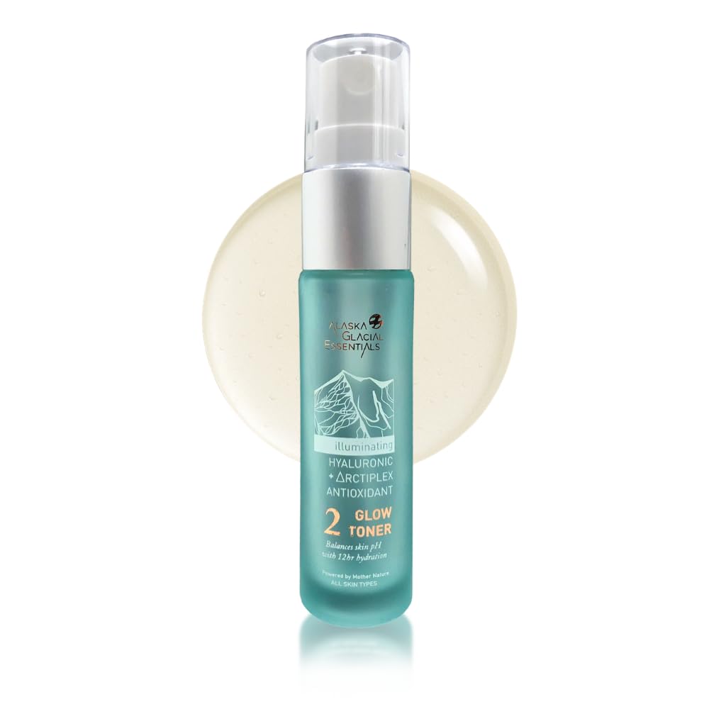 Alaska Glacial Niacinamide + Hyaluronic Glow Toner for Sensitive & Combination Skin | Refines Pores, Hydrates, Evens Tone | Antioxidant Brightening Mist – 10ml Travel Size