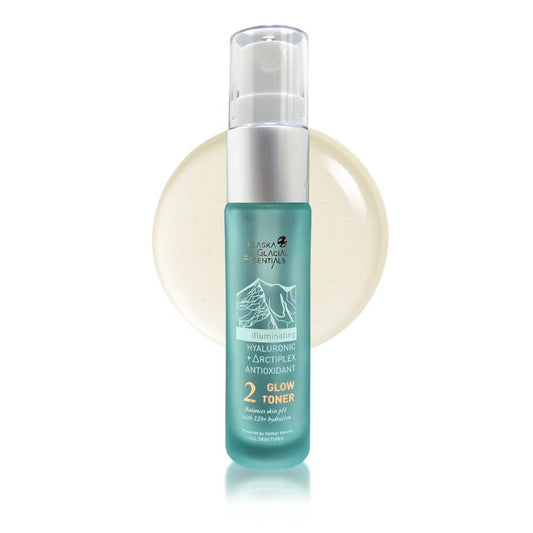Alaska Glacial Niacinamide + Hyaluronic Glow Toner for Sensitive & Combination Skin | Refines Pores, Hydrates, Evens Tone | Antioxidant Brightening Mist – 10ml Travel Size
