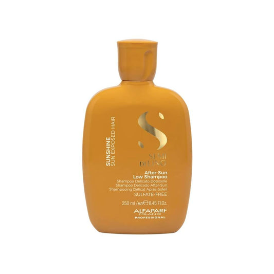 ALFAPARF MILANO Semi di Lino Sunshine Sulfate Free Shampoo - After Sun Shampoo - Chlorine Protection - Sun and Solar Protection - Vegan Formula - For Shiny, Silky, and Protected Hair