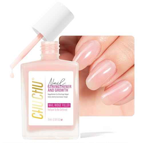 Nail Strengthener for Women: 8 in 1 Soft Pink Natural Nail Hardener Extra Strong and Growth - Nail Polish Hardener Ridge Filler Concealer for Weak and Damaged Nails 15ml