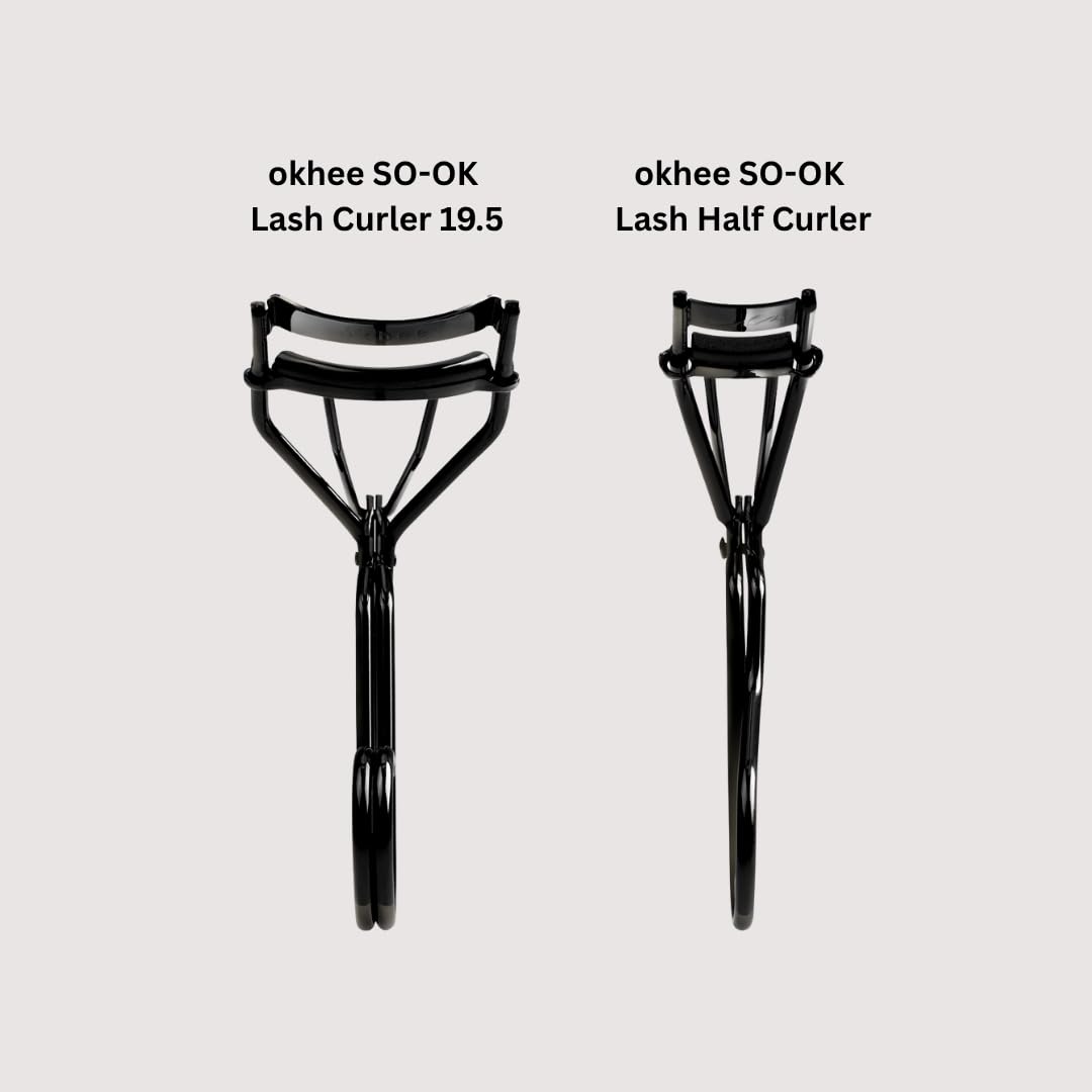 SOO ADOR okhee SO-OK Lash Curler 19.5 – No-Pinch Eyelash Curler with Gentle 19.5 Curve for Precise, Pain-Free Curling – Professional Lash Tool Designed by Korea’s Top Makeup Artist