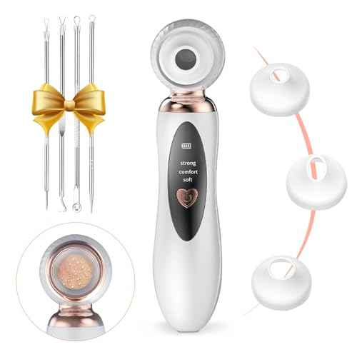 2025 Blackhead Remover Pore Vacuum, Visual Rechargeable Blackhead Vacuum Facial Pore Cleaner-3 Suction Soft Silicone,3 Probes,USB Kit Electric Acne Extractor Tool for Adult