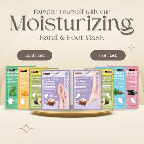 Innerest 12 Pairs Original Derma Beauty Hand Mask Bulk, Moisturizing Hand Gloves for Dry Hands, Nail Care Essential (Vitamin E)