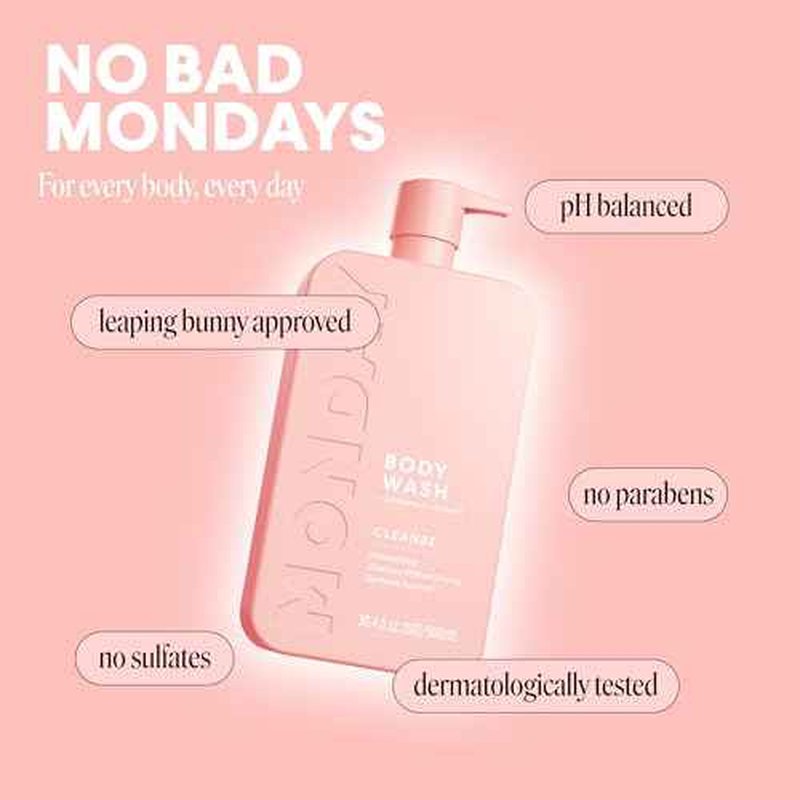 MONDAY HAIRCARE CLEANSE Body Wash with Grapefruit Extract, Hyaluronic Acid, Shea Butter, Coconut Oil for Normal to Oily/Combination Skin 900 mL