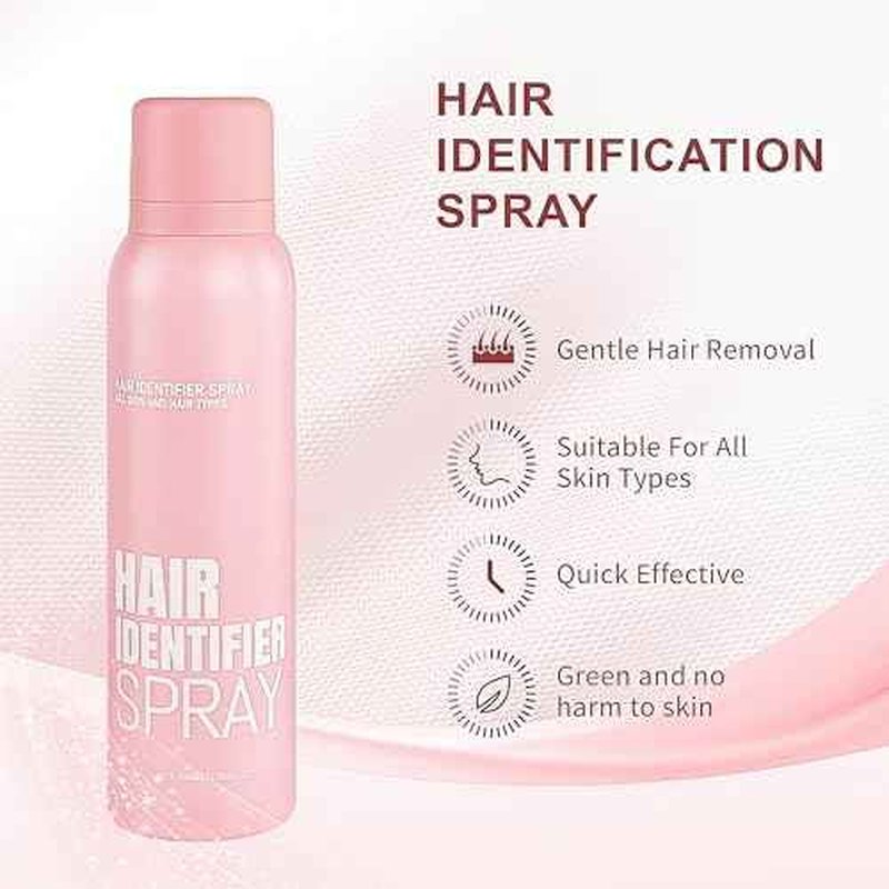 Hair Identification Spray for Facial Shaving - Removes hair and dead skin, Women's Facial Shaving Powder Spray - Moisturizing Skin Care Set, Suitable for sensitive skin/unisex, with 4 Razors (1Set)