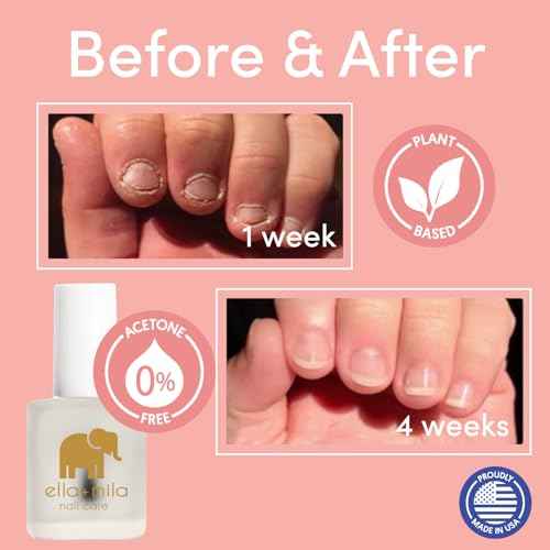 ella+mila No More Biting Nail Polish - Bitter Taste Nail Biting Treatment for Kids & Adults - Stop Thumb Sucking Deterrent - Finger Biter Prevention (0.45 fl oz)