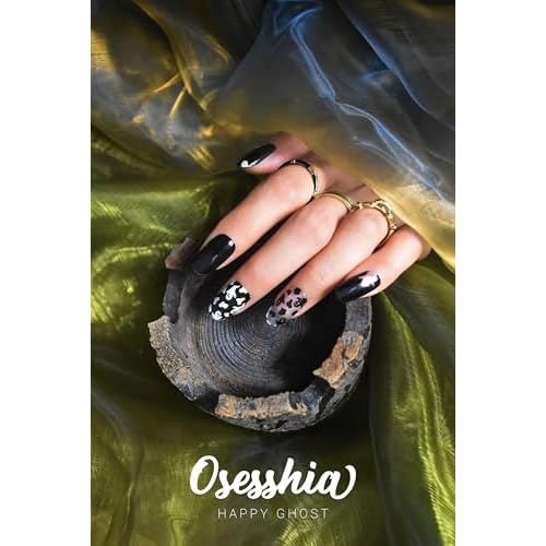 Semi Cured Gel Nail Strip Starter Kit, (Include 60 Pcs Nails Stickers, 1 UV Lamp and Nail Tools), Glaze Wraps, Long Lasting Polish Strips, Salon Quality Halloween Kit