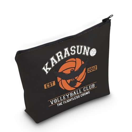 WCGXKO Anime Lover Volleyball Club Makeup Bag - Japanese Volleyball Anime Cosmetic Pouch