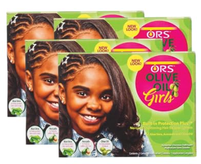 ORS Olive Oil Hair Relaxer System - Built-In Protection Plus Conditioning | Pack of 4