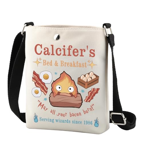 TSOTMO Calcifer's Bed & Breakfast Crossbody Bag Anime Lover Gift for Women Mother Best Friend