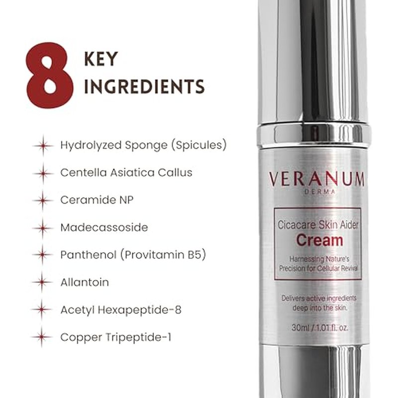 Cicacare Aider Cream ? Micro-Spicule Repair Cream with MicroFusion Pathway | 2X Ampoule Absorption | Centella EV + 7-Peptide Matrix | Needle-Free Barrier Recovery (1.69 fl oz)
